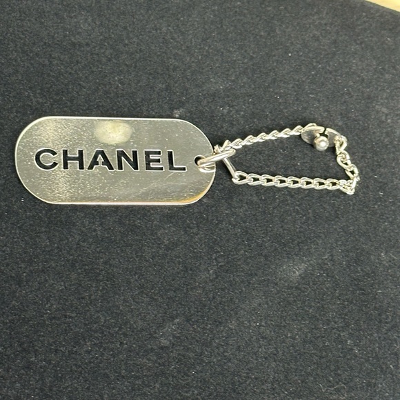 CHANEL Dog Tag Keychain Bag Charm - Picture 5 of 9